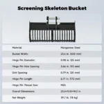 24″ Screening Skeleton Bucket Attachment for Mini Excavators AHM 600mm Width - Image 2