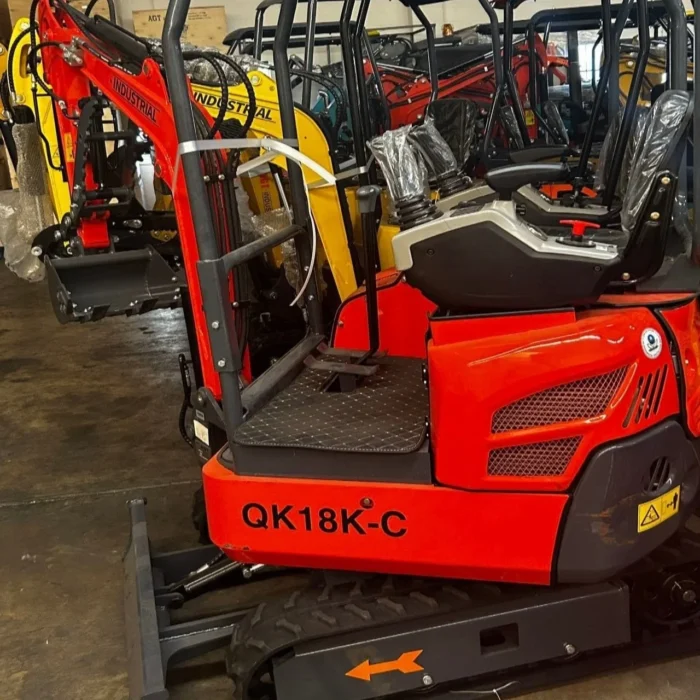 QK18K-C Mini Excavator with Kubota Engine – Swing Boom & Hydraulic Thumb by Bidadoo - Image 6
