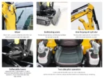New Brand Mini Excavator 2 Ton Farm Small Digger EPA Engine Cab - Image 14