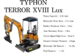 TYPHON TERROR XVIII Mini Excavator – 4000lbs Digger with 0.03 cbm Bucket USA - Image 4