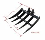 Rake Mini Excavator Attachment for Grading, Leveling, Loosening , Removing Soil USA - Image 3