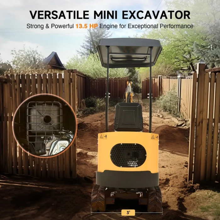 NW-12 | 13.5HP Mini Excavator B&S Engine with 6 Attachments - Image 5