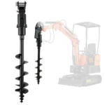 8″ Hydraulic Auger Drill Attachment for Mini Excavator 45″ Depth - Image 2