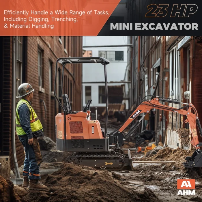 AX-16C | 23 HP 1.3 Ton B&S Engine Mini Excavator with Swing Boom - Image 6
