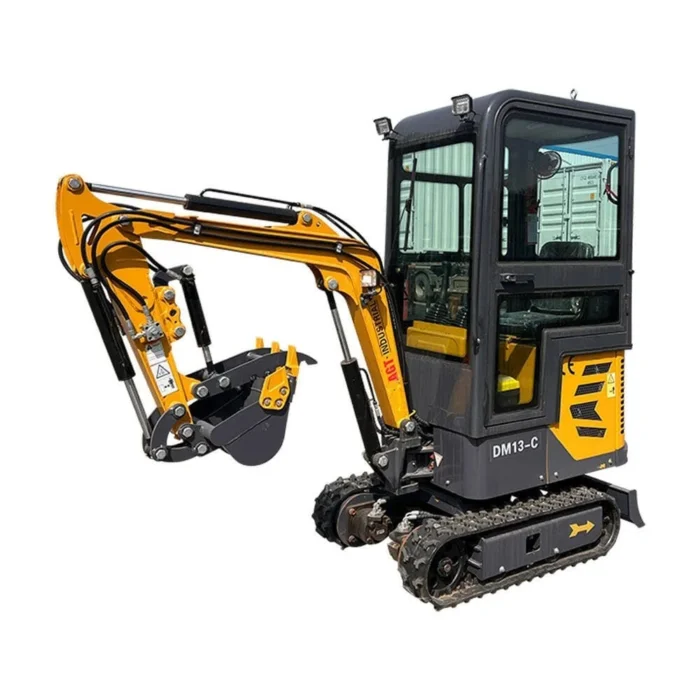 2024 13.5 HP B&S 1-Ton Mini Small Cab Excavator with Hydraulic Thumb by Bidadoo - Image 2