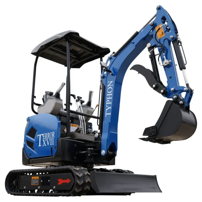 2025 3,800 lb TYPHON TERROR XVII Mini Excavator Rubber Track with Kubota D902 Diesel Engine USA - Image 2
