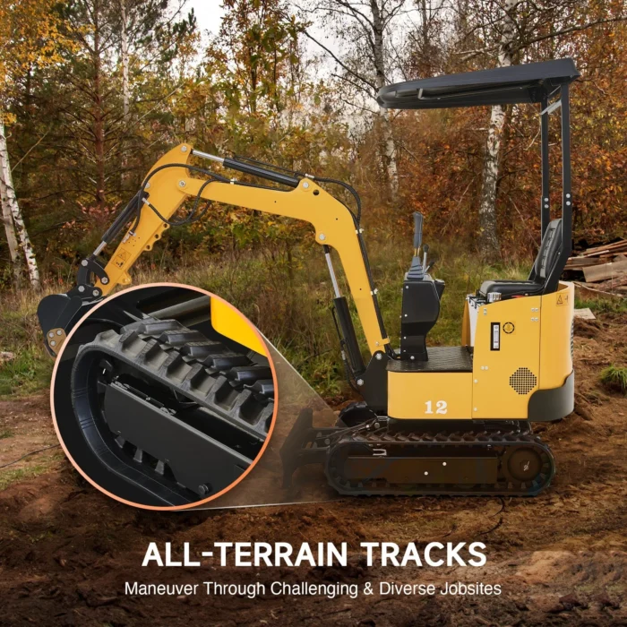 NW-12 | 13.5HP Mini Excavator B&S Engine with 6 Attachments - Image 6