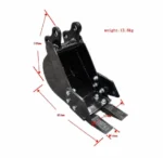 200mm Narrow Bucket Attachment for TYPHON Mini Excavators USA - Image 4