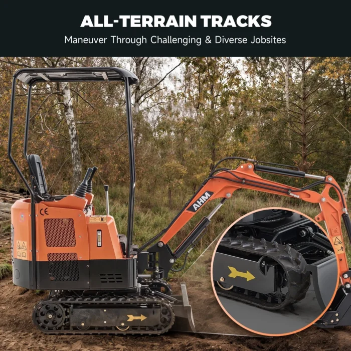 AX-16C | 23 HP 1.3 Ton B&S Engine Mini Excavator with Swing Boom - Image 5