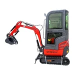 2024 AGT Kubota Engine 1-Ton Mini Small Excavator with Air Conditioning and Side Swing by Bidadoo