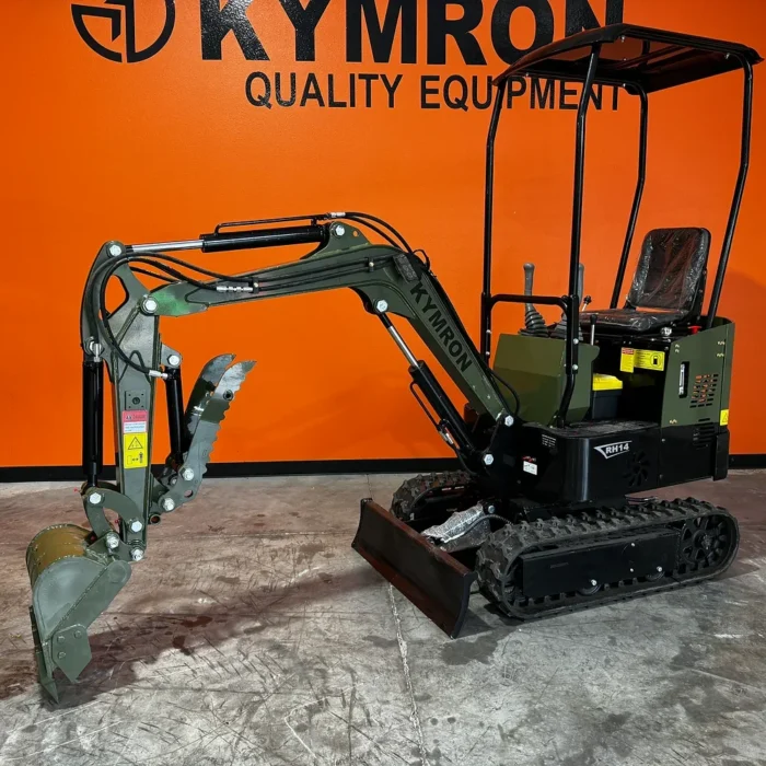 KYMRON® RH14G Mini Excavator (w/ Side Swing Boom & Retractable Tracks) - Image 9