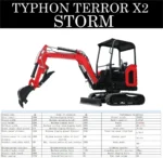TYPHON TERROR X2 STORM Mini Excavator 2.5 Ton Diesel Perkins Engine USA - Image 8