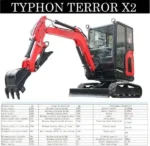 2025 TYPHON TERROR X2 Mini Excavator – 2.7 Ton | Perkins 403J‑11 Diesel Engine | EPA Certified - Image 12