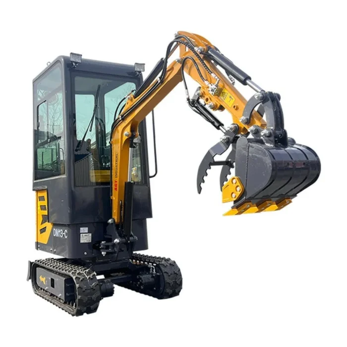 2024 13.5 HP B&S 1-Ton Mini Small Cab Excavator with Hydraulic Thumb by Bidadoo - Image 3